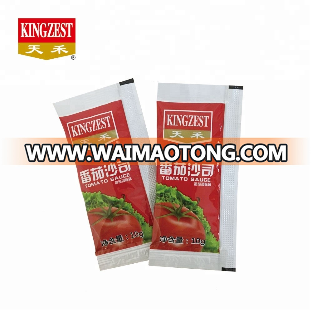 Factory price 10g small package ketchup easy take out sachet tomato sauce